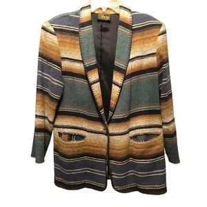 Vintage David Paul New York wool blend Southwest Aztec Blazer - Women's medium